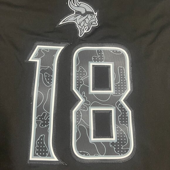 Justin Jefferson #18 Black Minnesota Vikings RFLCTV Limited Jersey - Picture 2 of 7